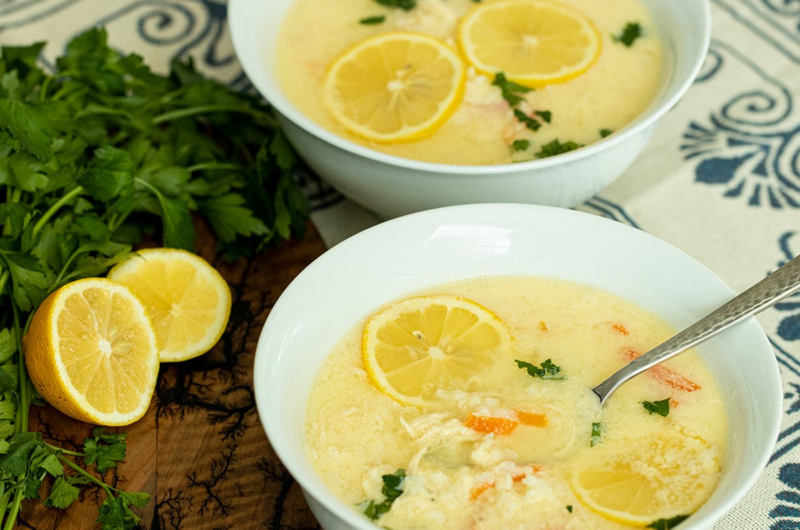 Greek Lemon Rice Chicken Soup (Avgolemono) | Christmas Recipes
