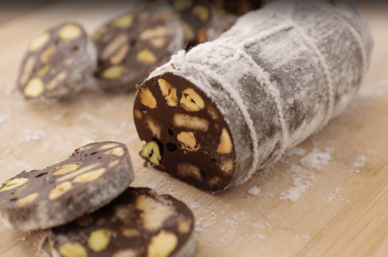 Italian Chocolate Salami (Salame di Cioccolato)| Christmas Recipe