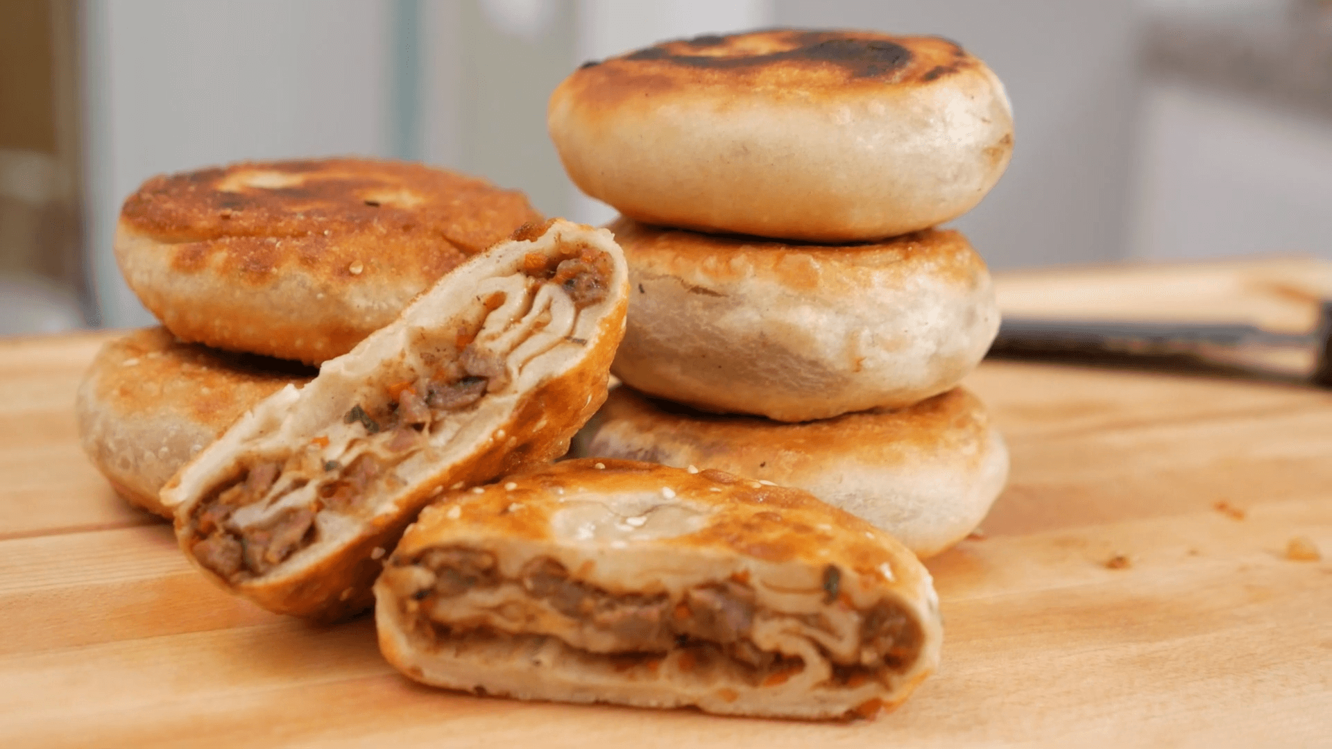 Chinese Stuffed Flatbread | (燒餅 - Shāobǐng)