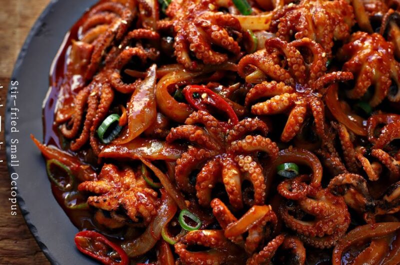 Korean Stir Fried Octopus | (낙지볶음 - Nakji Bokkeum)